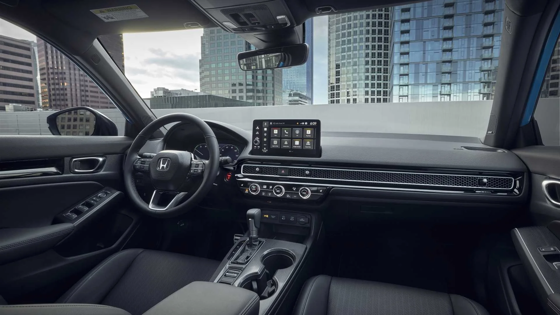 Shot of the dashboard in a 2025 Honda Civic Hatchback