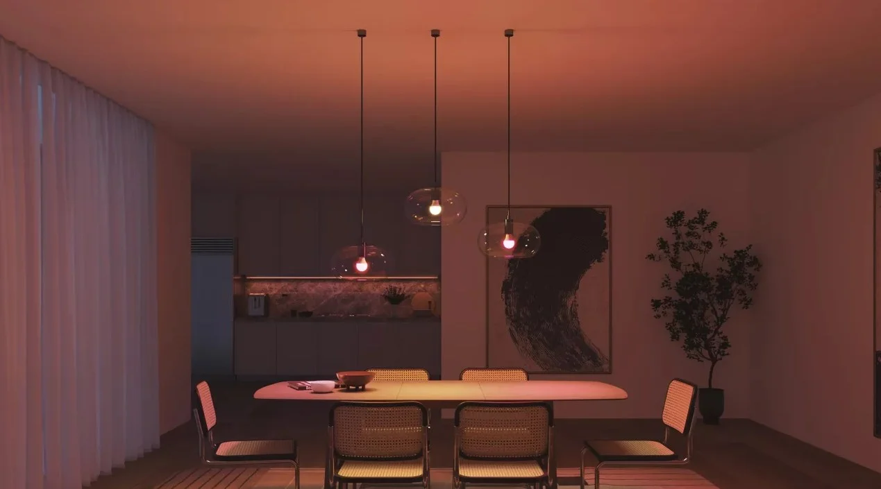Philips Hue Essentials bulbs lighting up a home