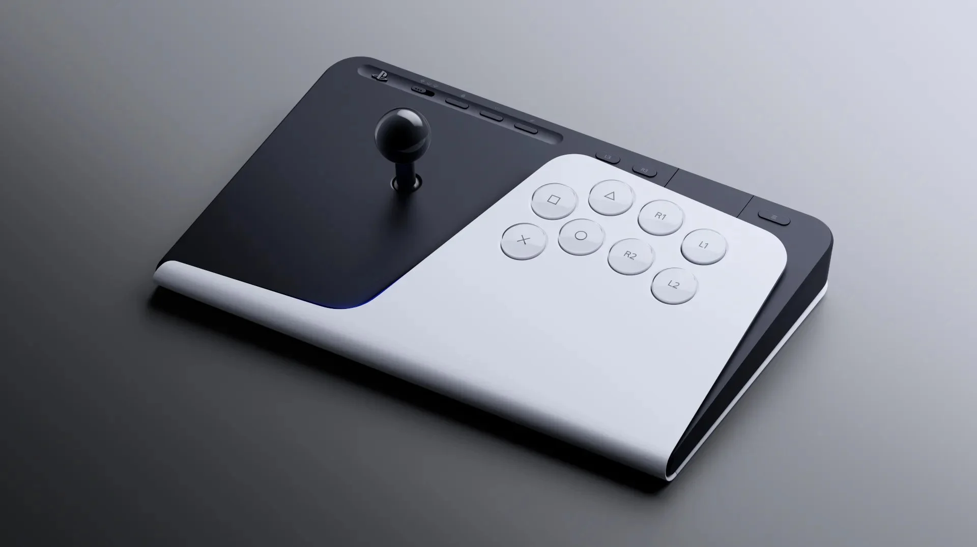 A photo of Sony’s FlexStrike fight stick for PlayStation and PC.