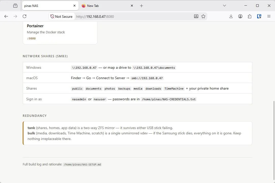 Portainer running on my NAS.
