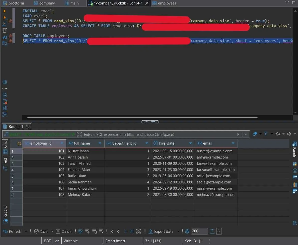 A screenshot of Excel's read.xlsx.
