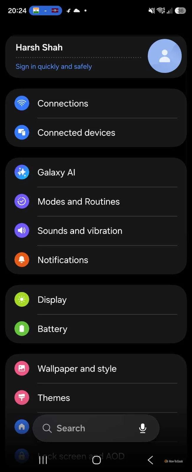 Changing equalizer settings on Fold 6