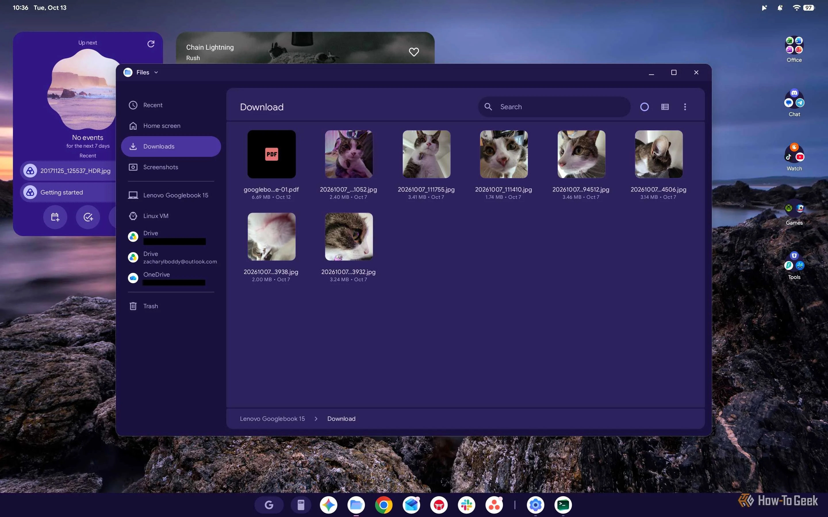 Screenshot of the Googlebook OS Files app.
