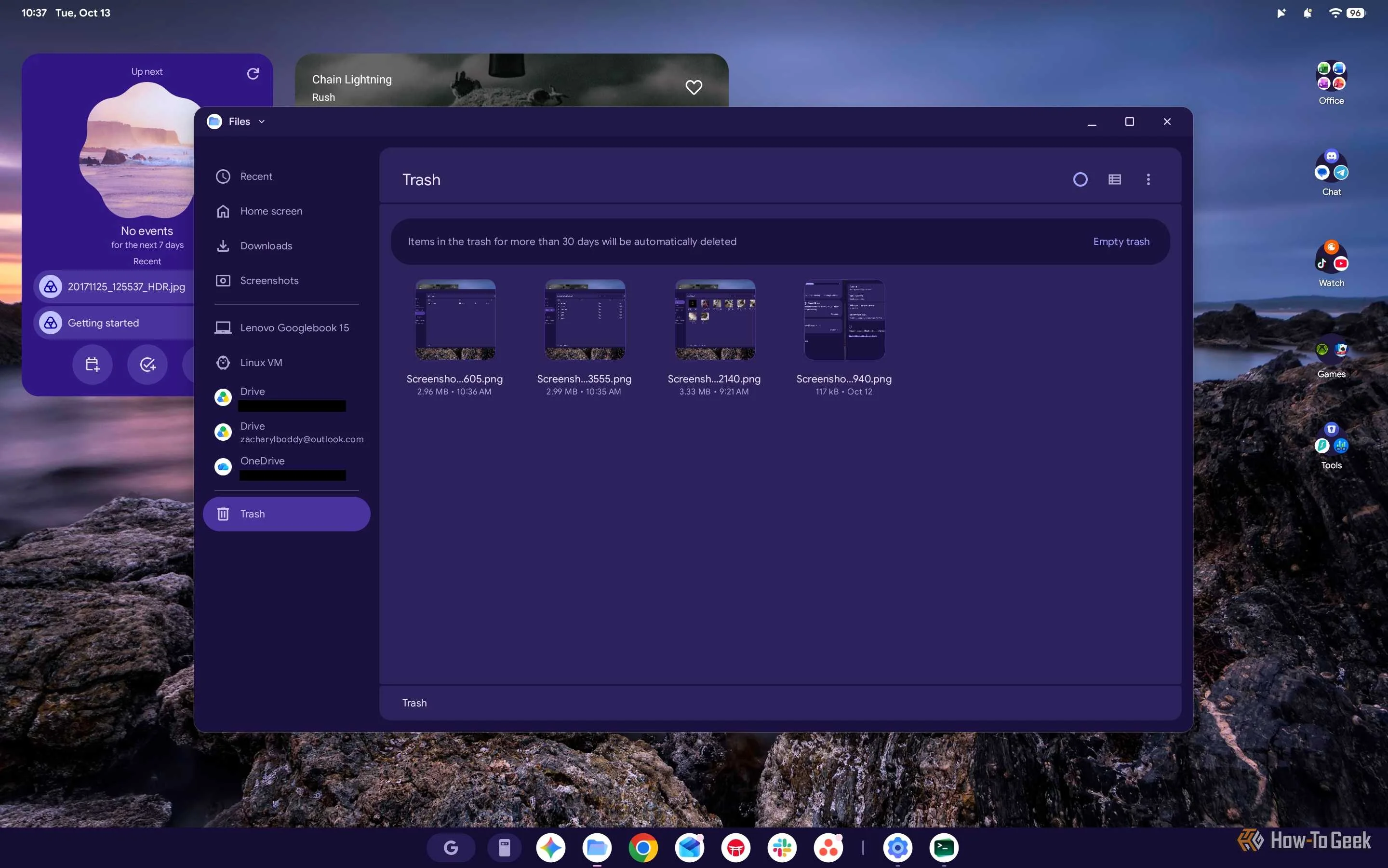 Screenshot of the Googlebook OS Files app.