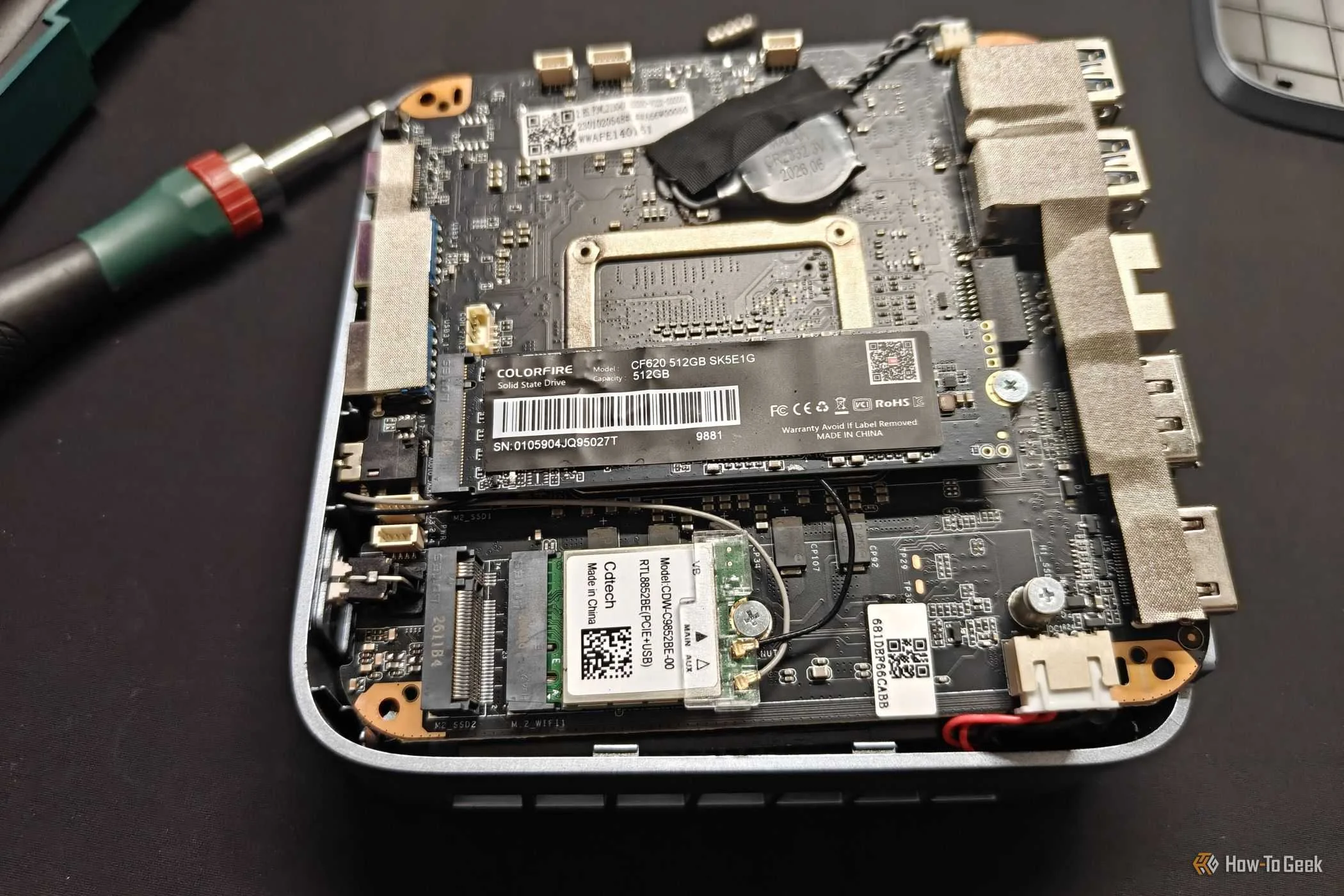 The Colorfire SSD in the Acemagic K5 mini PC.