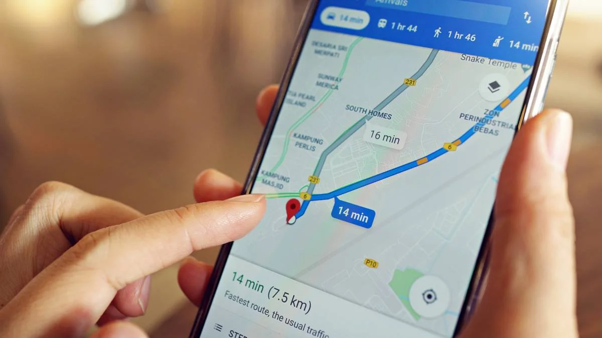 Google Maps on a phone.